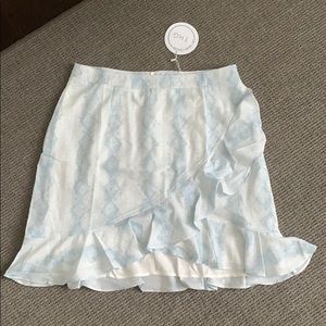 Blue Snake Print wrap skirt
